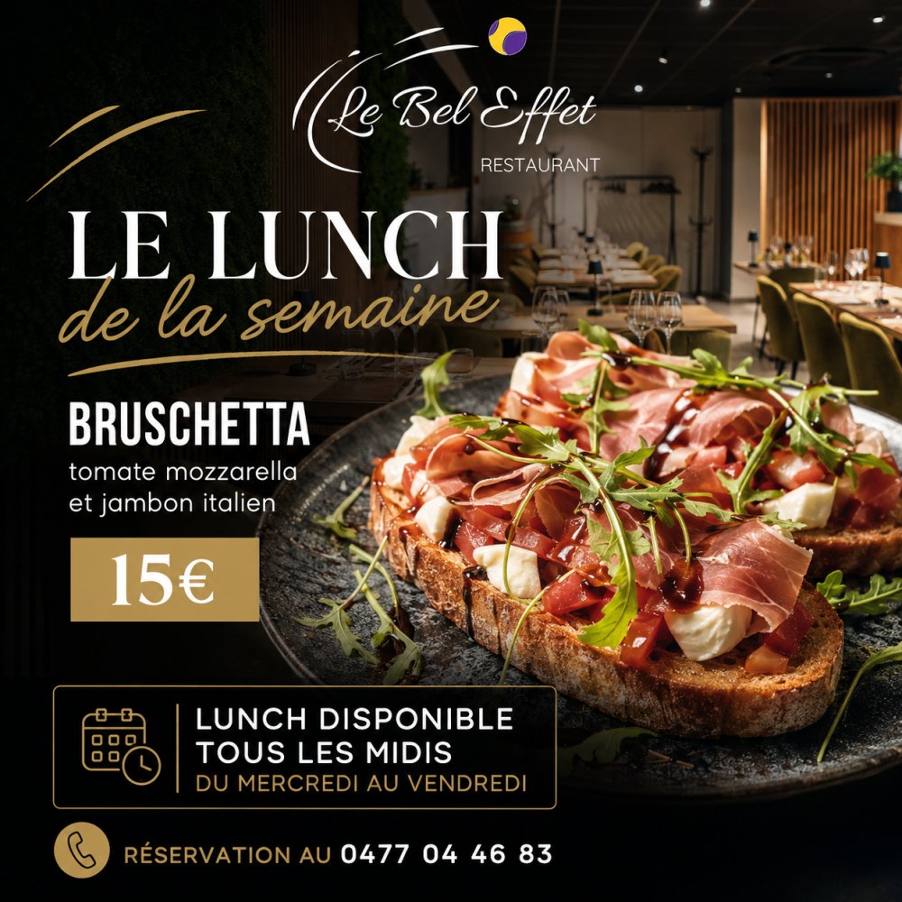 Lunch de la semaine : Bruschetta — 15€