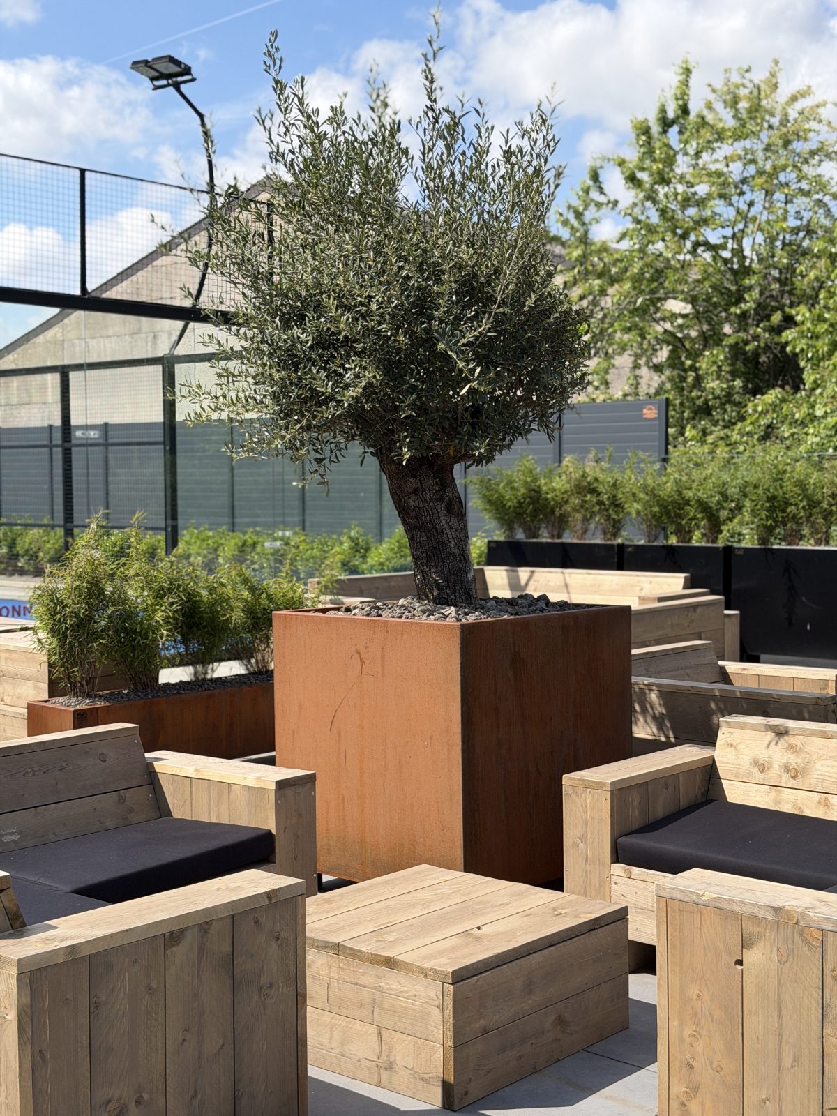 Le mobilier lounge de la terrasse